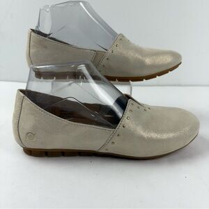 Born Women's Champagne Metallic Loafers